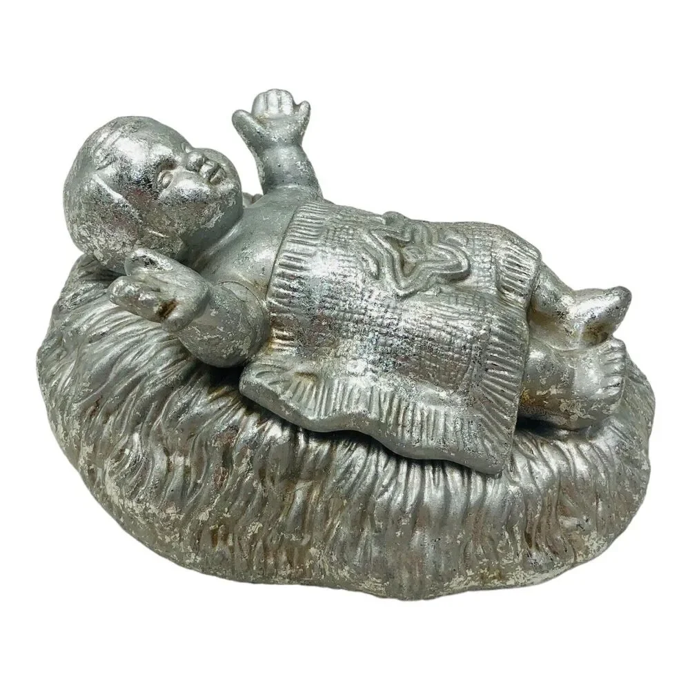 Dept‎ 56 Baby Jesus Silver Gild Replacement For Eden Prairie Nativity Set REPAIR